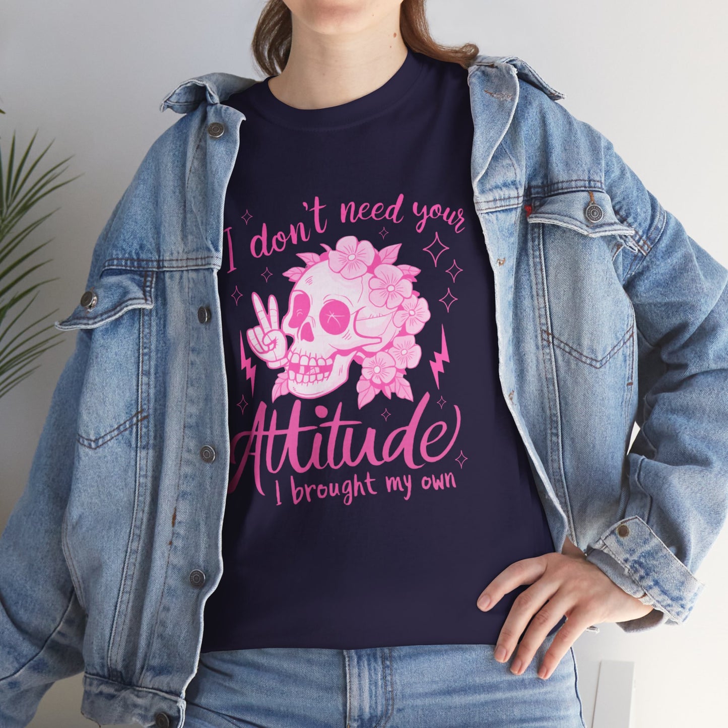 Unisex Heavy Cotton Tee - 'I Don't Need Your Attitude, I Brought My Own'