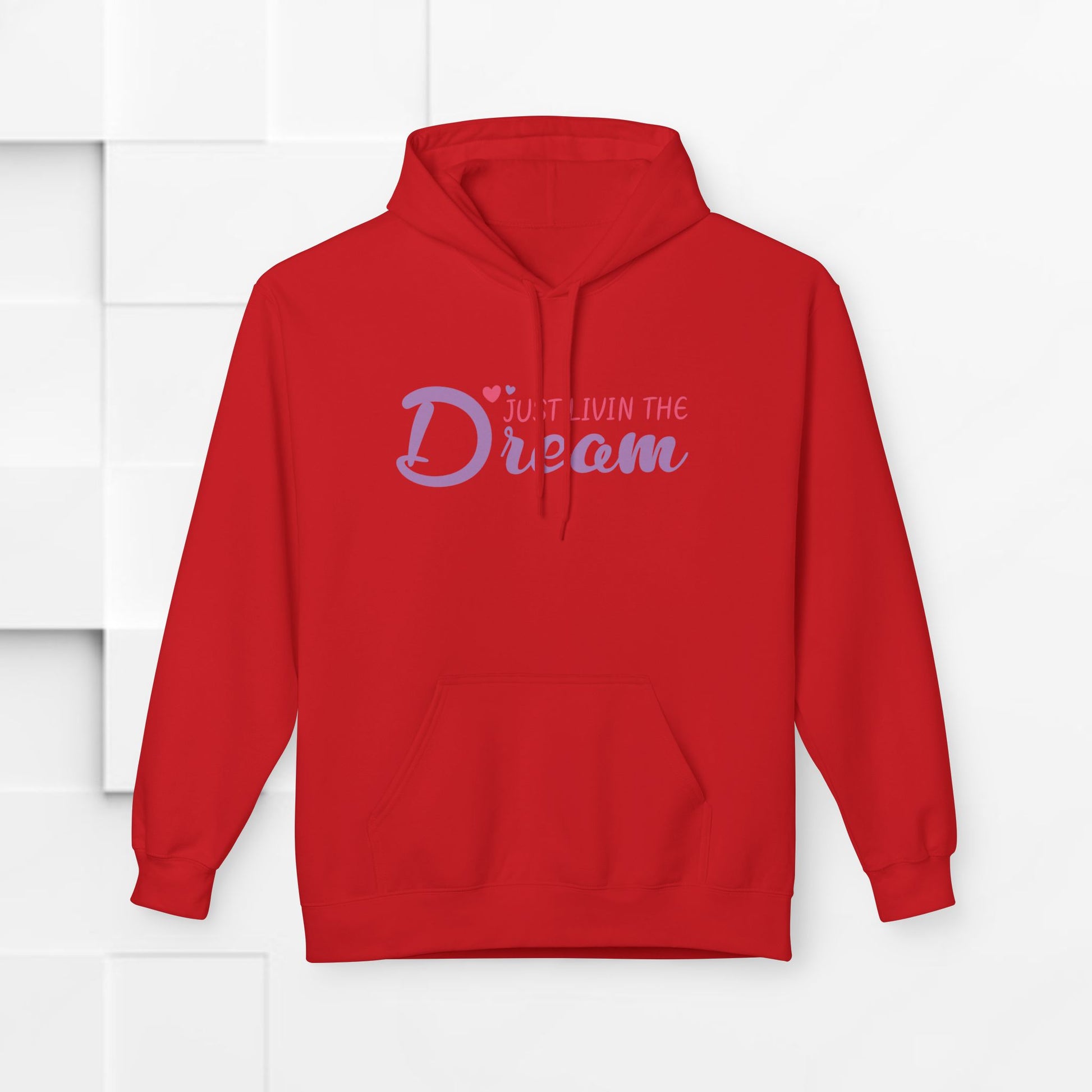 Just Livin' The Dream Hoodie - Unisex Midweight Softstyle Fleece, Cozy Casual Wear - GULLYDESIGN
