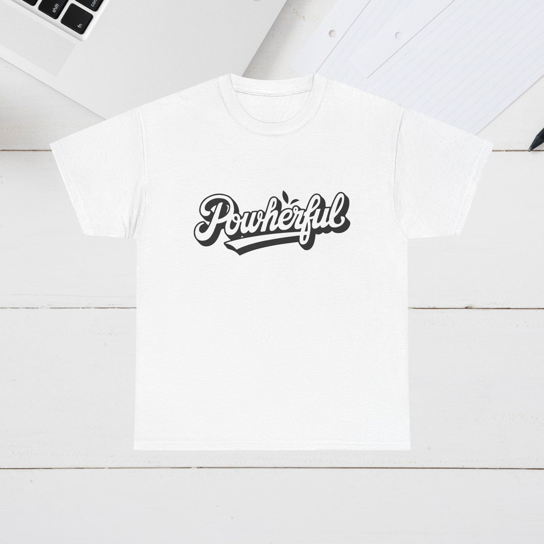Unisex Heavy Cotton Tee - 'Powerful' Graphic Tee for Empowerment and Self-Expression - GULLYDESIGN