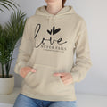 Inspirational Love Sweatshirt - Unisex Heavy Blend™ Hoodie with 1 Corinthians 13:8 - GULLYDESIGN