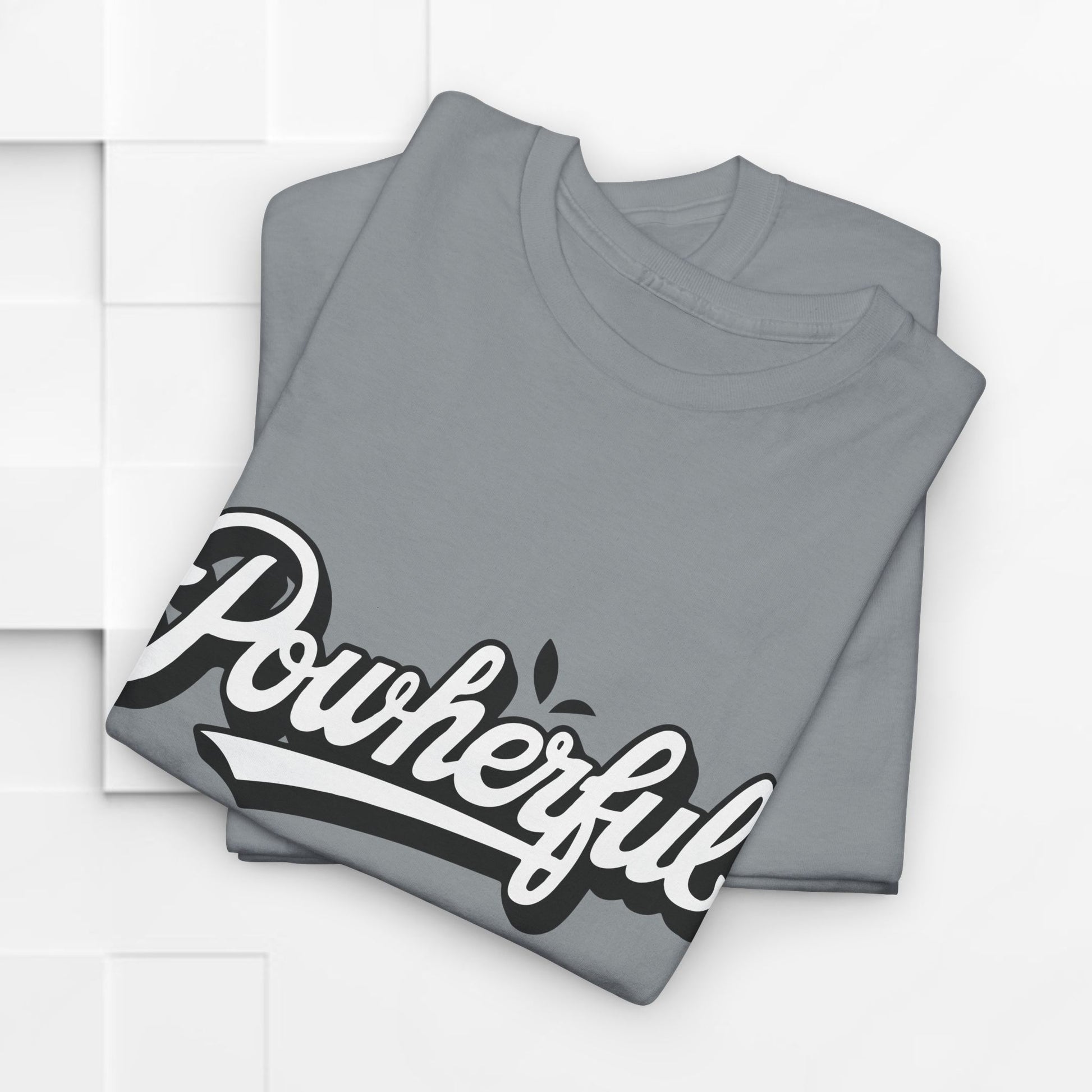 Unisex Heavy Cotton Tee - 'Powerful' Graphic Tee for Empowerment and Self-Expression - GULLYDESIGN