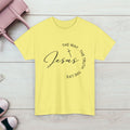 Faith-Inspired Unisex Heavy Cotton Tee - 'The Way, The Truth, The Life' - GULLYDESIGN
