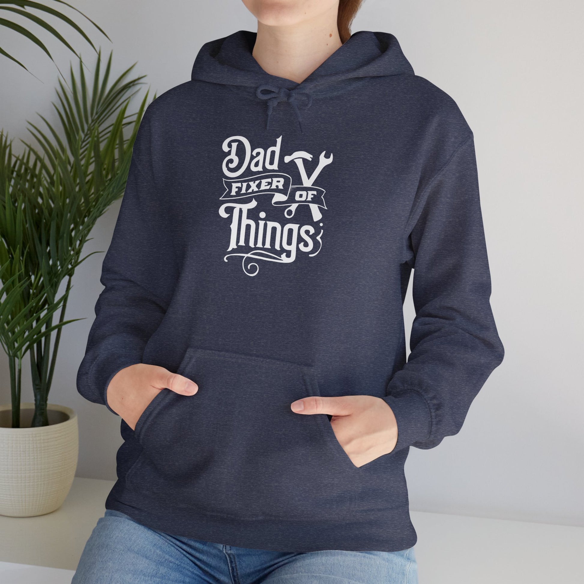 Dad Fixer Of Things Hooded Sweatshirt  - Unisex Heavy Blend™ - GULLYDESIGN