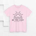 Inspirational Unisex Heavy Cotton Tee - 'Be The Light' Matthew 5:14 - GULLYDESIGN