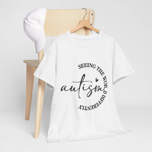 Autism Awareness Unisex Heavy Cotton Tee - Seeing the World Differently