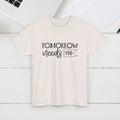 Inspirational Unisex Heavy Cotton Tee - 'Tomorrow Needs You' - GULLYDESIGN