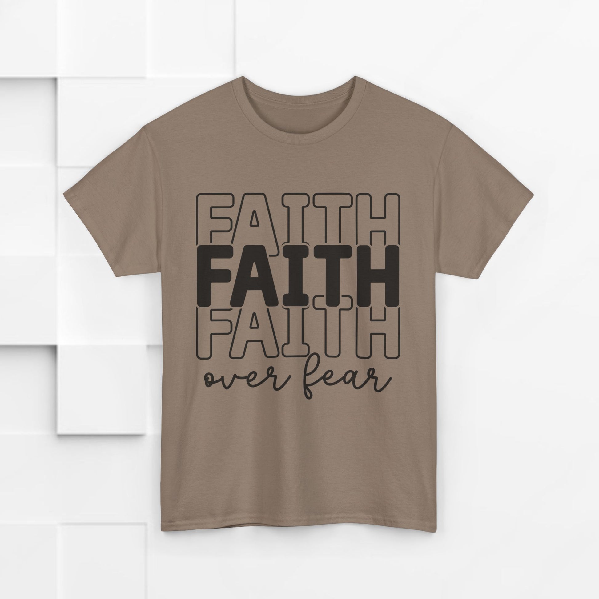 Faith Over Fear Unisex Heavy Cotton Tee - Inspirational T-Shirt - GULLYDESIGN