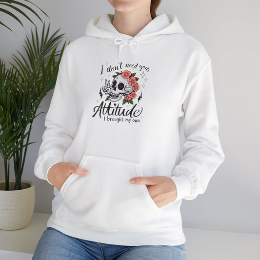 Floral Attitude Hooded Sweatshirt for Casual Vibes