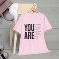 You Are Enough Unisex Heavy Cotton Tee | Inspirational Graphic Tee for Self-Love and Positivity - GULLYDESIGN