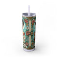 Vintage Floral Mama Skinny Tumbler with Straw | 20oz Stylish Drinkware for Moms - GULLYDESIGN