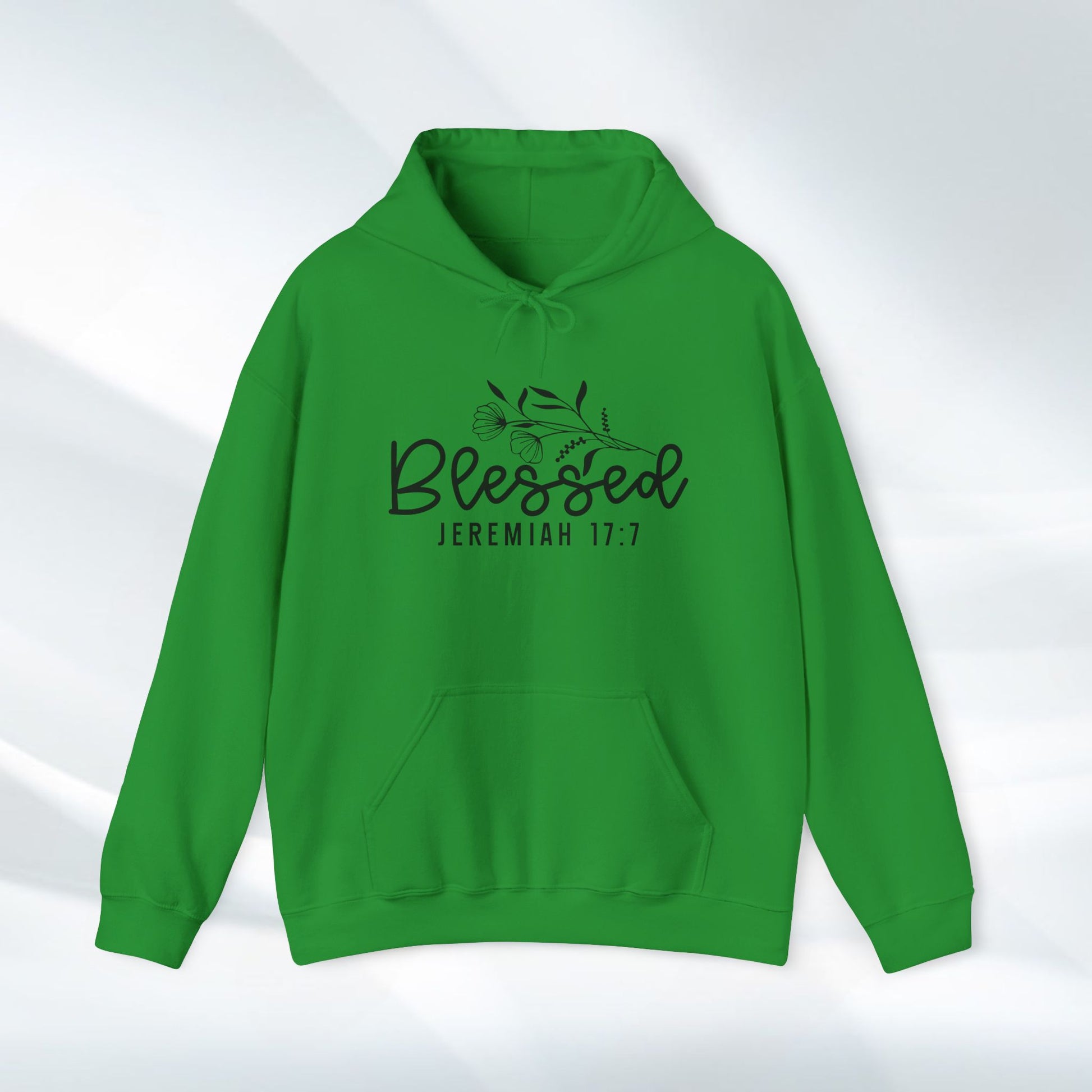 Blessed Hooded Sweatshirt | Jeremiah 17:7 | Cozy Unisex Sweatshirt for Faith & Inspiration - GULLYDESIGN