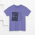 You Are Enough Unisex Heavy Cotton Tee | Inspirational Graphic Tee for Self-Love and Positivity - GULLYDESIGN