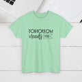 Inspirational Unisex Heavy Cotton Tee - 'Tomorrow Needs You' - GULLYDESIGN