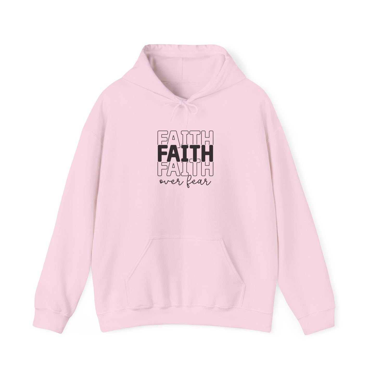 Faith Over Fear Unisex Hooded Sweatshirt - Inspirational Casual Wear - GULLYDESIGN