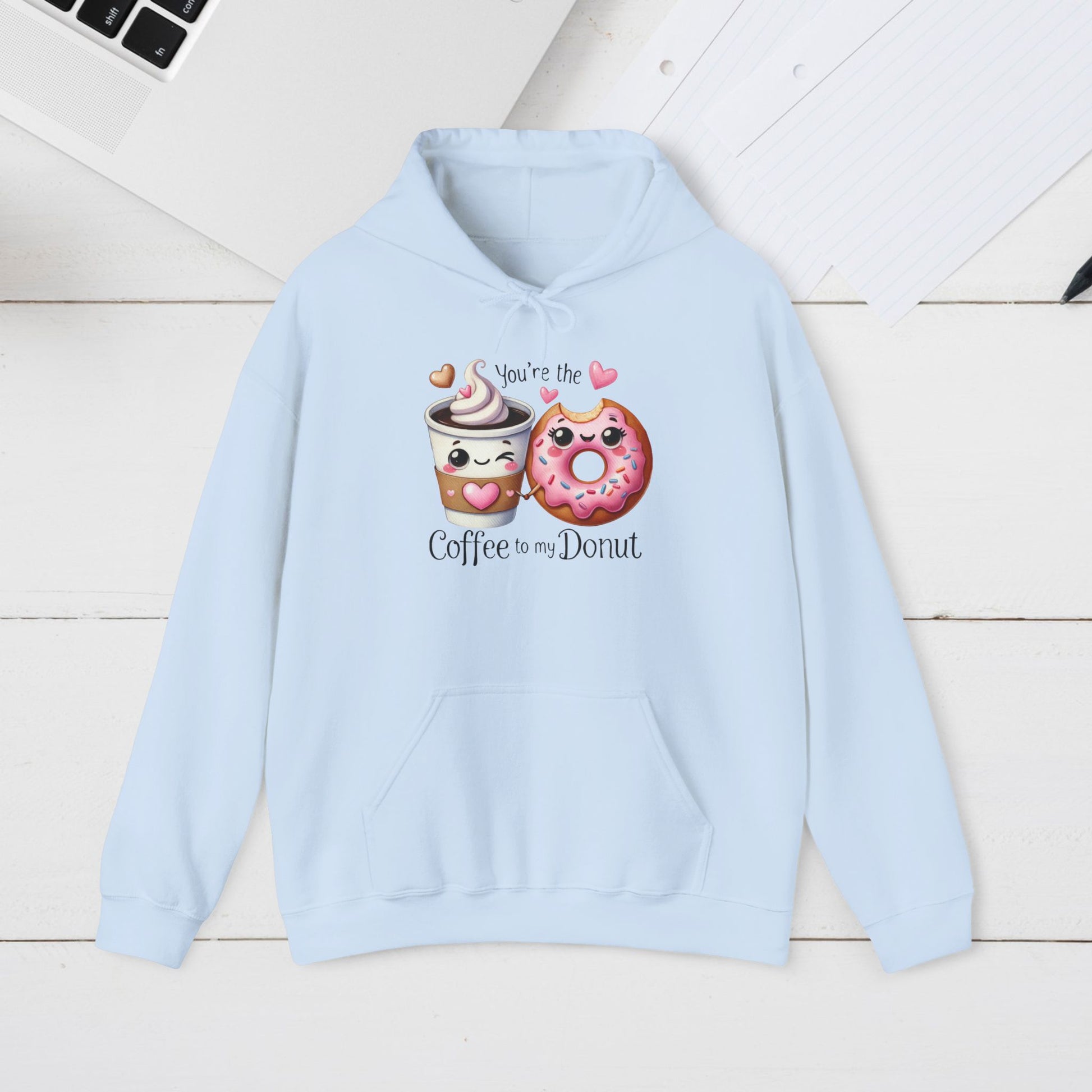 Cute Coffee & Donut Hoodie - You're the Coffee to My Donut Sweatshirt - GULLYDESIGN