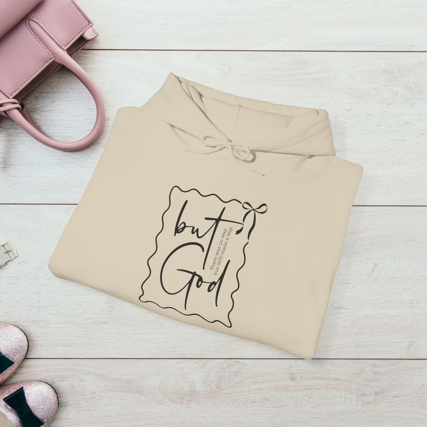 Inspirational Unisex Heavy Blend Hoodie - "but God" Design