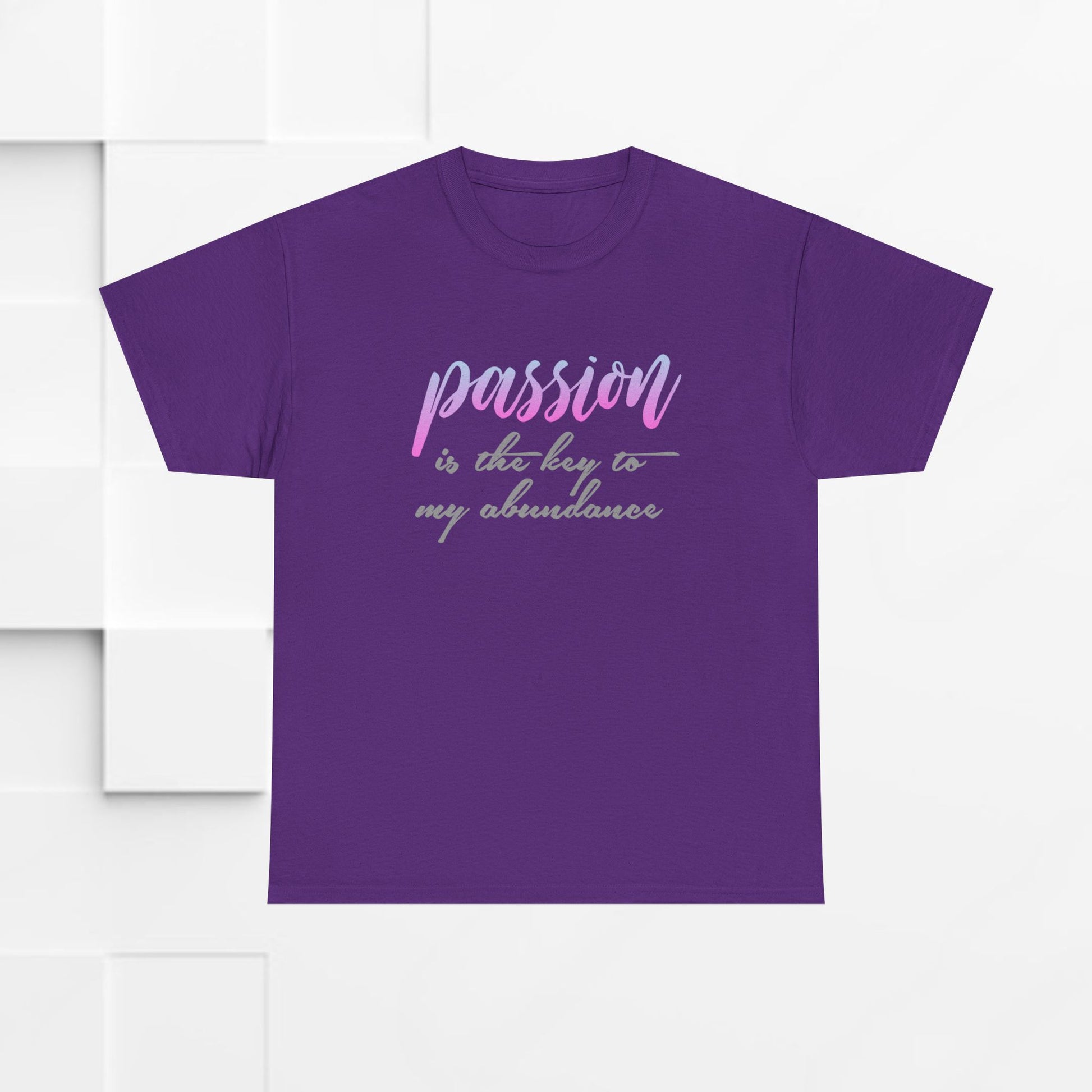 Passion is the Key Unisex Heavy Cotton Tee - Motivational T-Shirt for Inspiration and Abundance - GULLYDESIGN