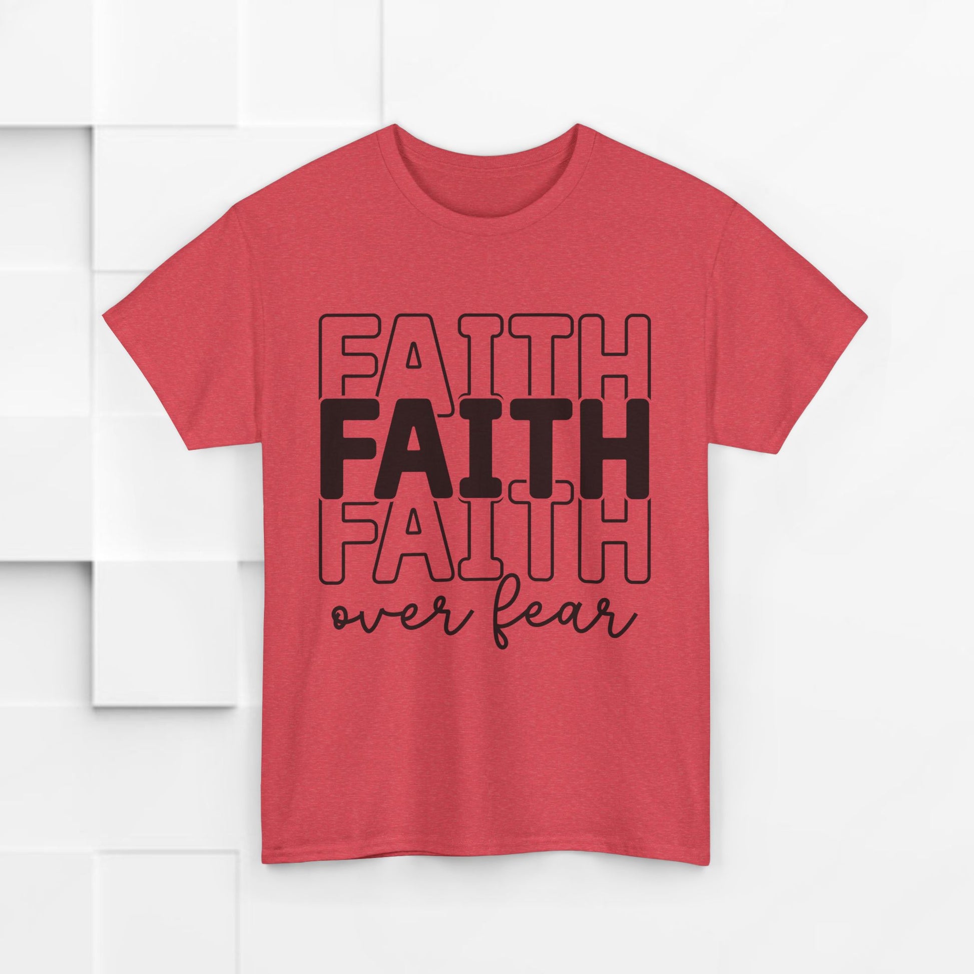 Faith Over Fear Unisex Heavy Cotton Tee - Inspirational T-Shirt - GULLYDESIGN
