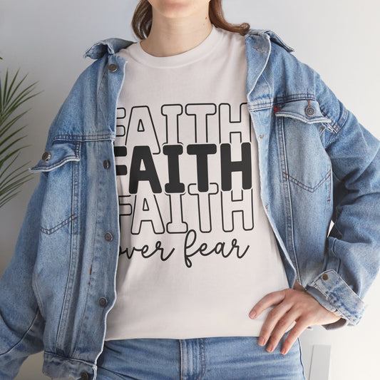 Faith Over Fear Unisex Heavy Cotton Tee - Inspirational T-Shirt - GULLYDESIGN