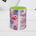 Inspirational Grateful and Thankful Butterfly Mug - Colorful 11oz & 15oz Coffee Cup with Motivational Quotes - GULLYDESIGN
