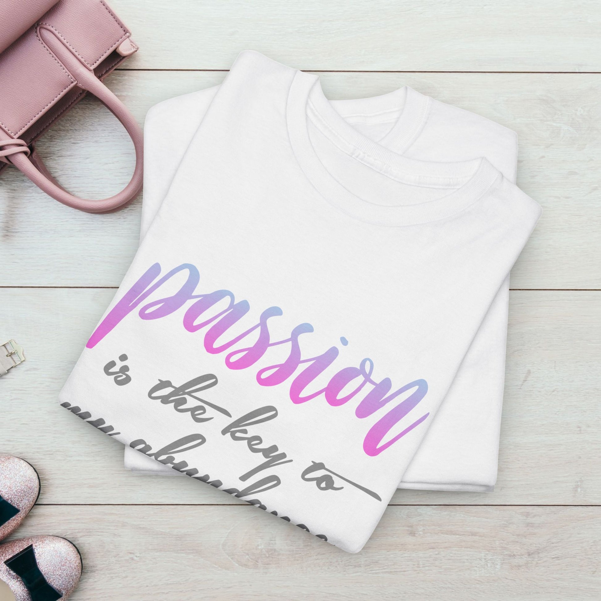 Passion is the Key Unisex Heavy Cotton Tee - Motivational T-Shirt for Inspiration and Abundance - GULLYDESIGN