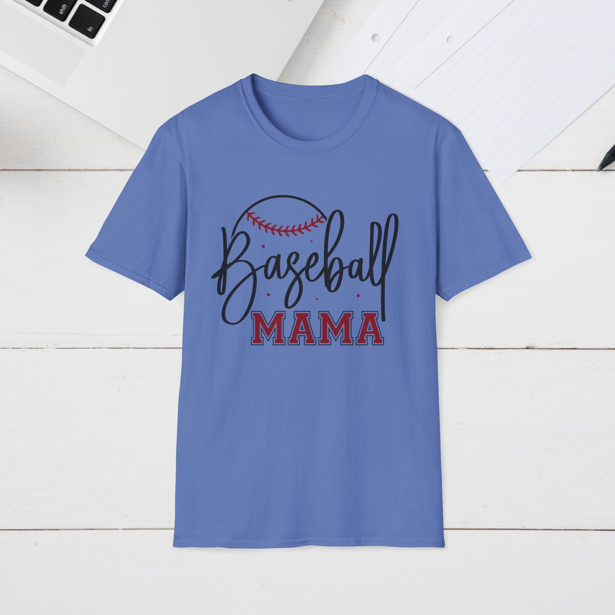Baseball Mama Unisex Softstyle T-Shirt - Perfect for Sports Moms
