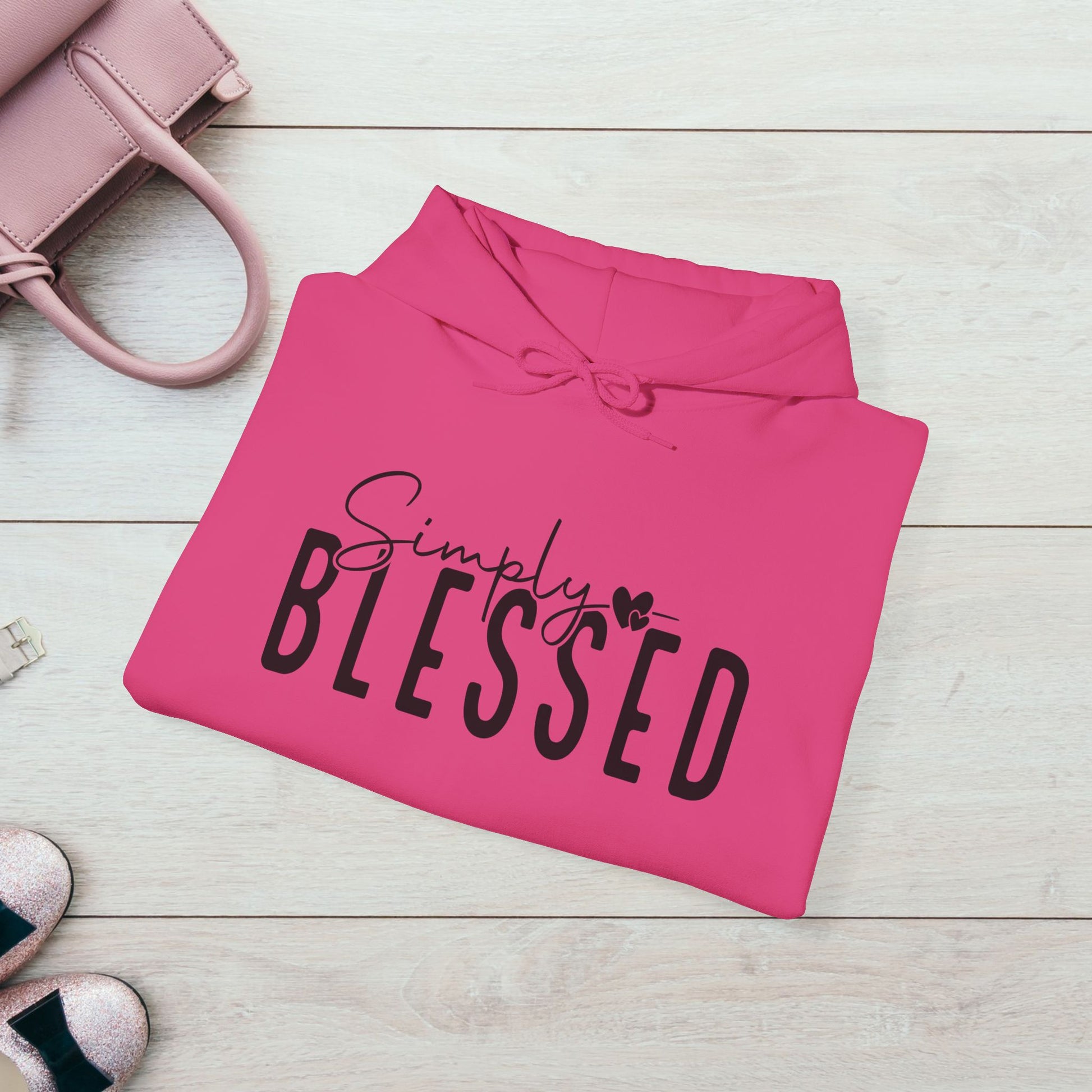 Simply Blessed Unisex Heavy Blend Hooded Sweatshirt - Cozy Casual Wear for Mindfulness and Gratitude - GULLYDESIGN