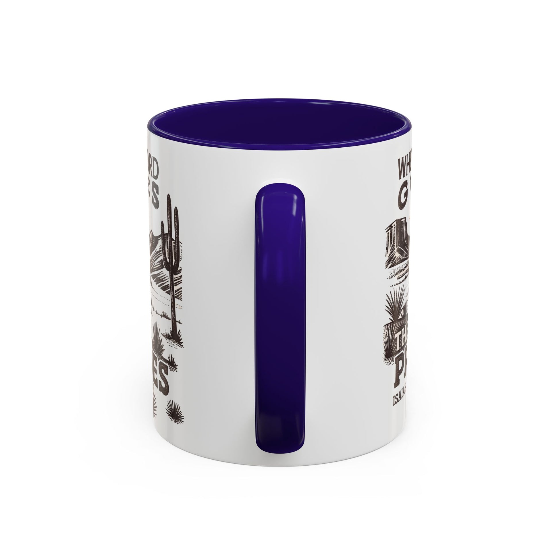 Inspirational Desert Scene Mug - 11oz & 15oz Colorful Coffee Cup for Faith & Encouragement - GULLYDESIGN