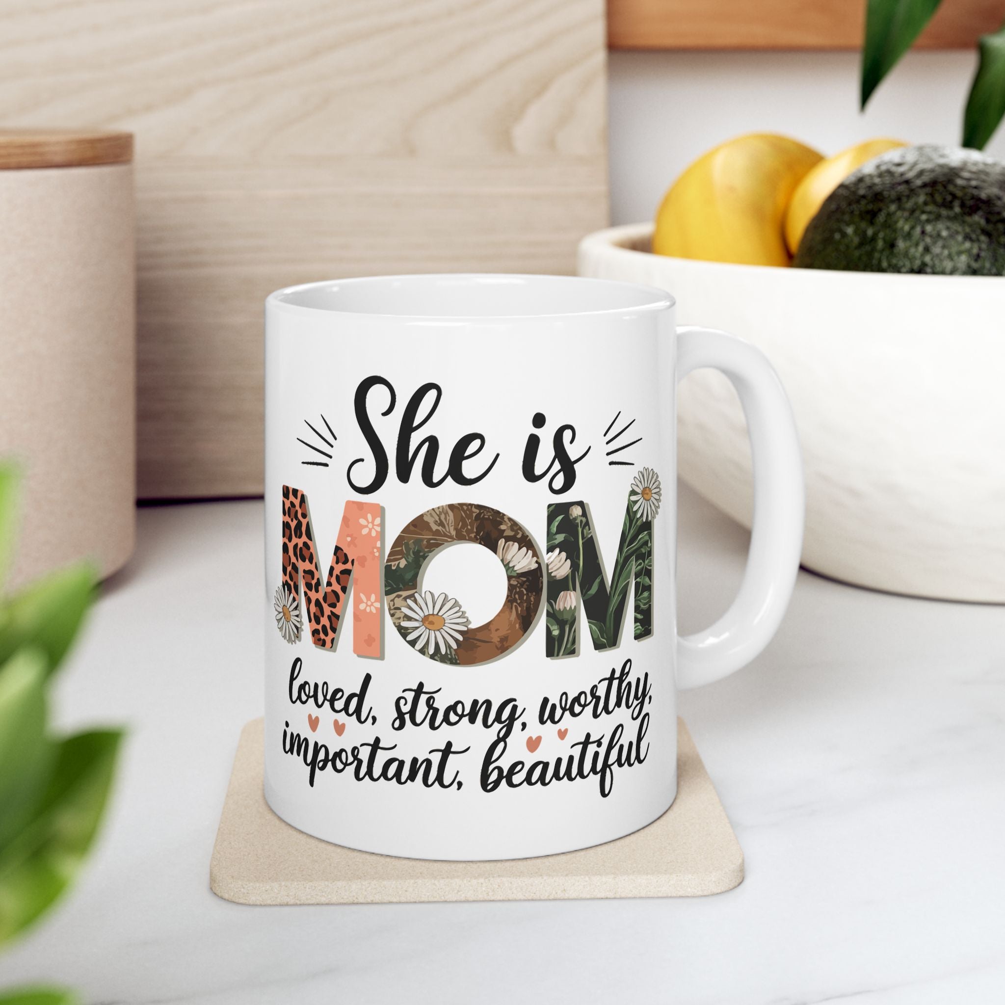 Mom Love Ceramic Mug - 11oz & 15oz | Perfect Gift for Mother's Day & Special Occasions