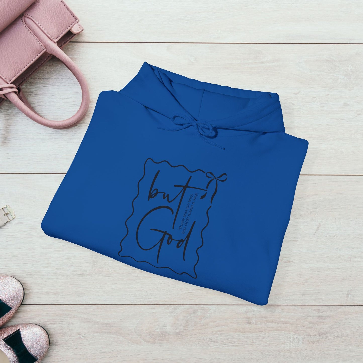 Inspirational Unisex Heavy Blend Hoodie - "but God" Design