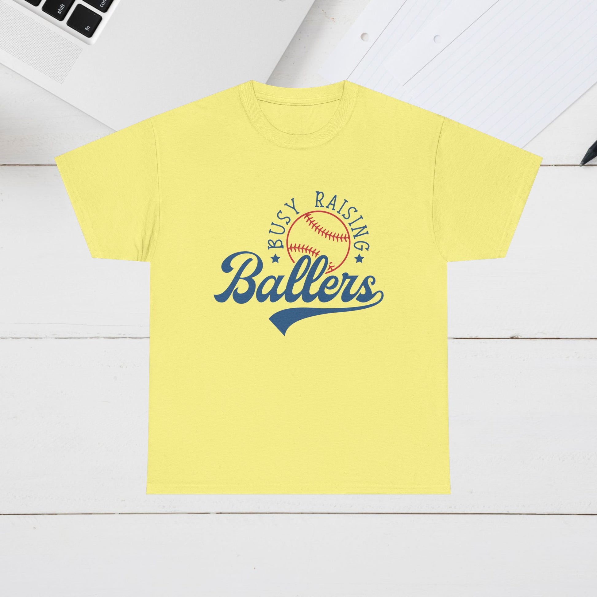 Busy Raising Ballers Unisex Heavy Cotton Tee - GULLYDESIGN