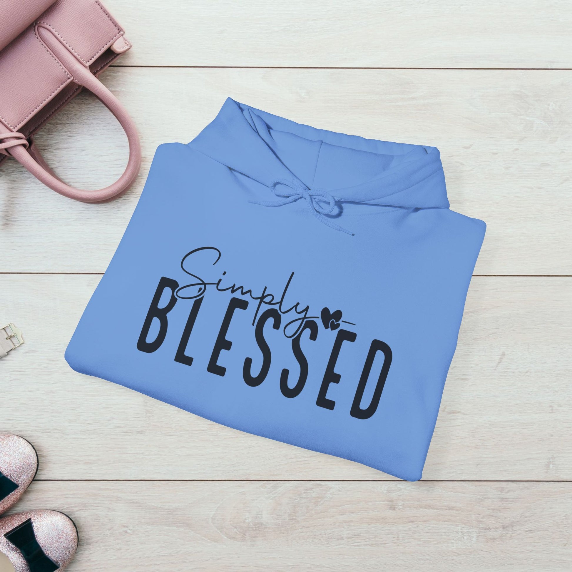 Simply Blessed Unisex Heavy Blend Hooded Sweatshirt - Cozy Casual Wear for Mindfulness and Gratitude - GULLYDESIGN