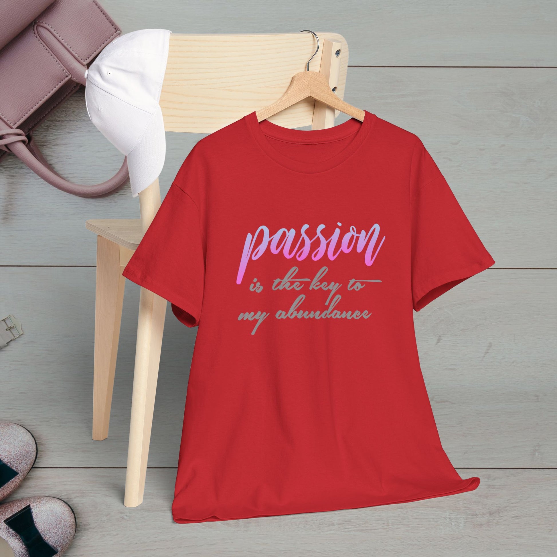 Passion is the Key Unisex Heavy Cotton Tee - Motivational T-Shirt for Inspiration and Abundance - GULLYDESIGN