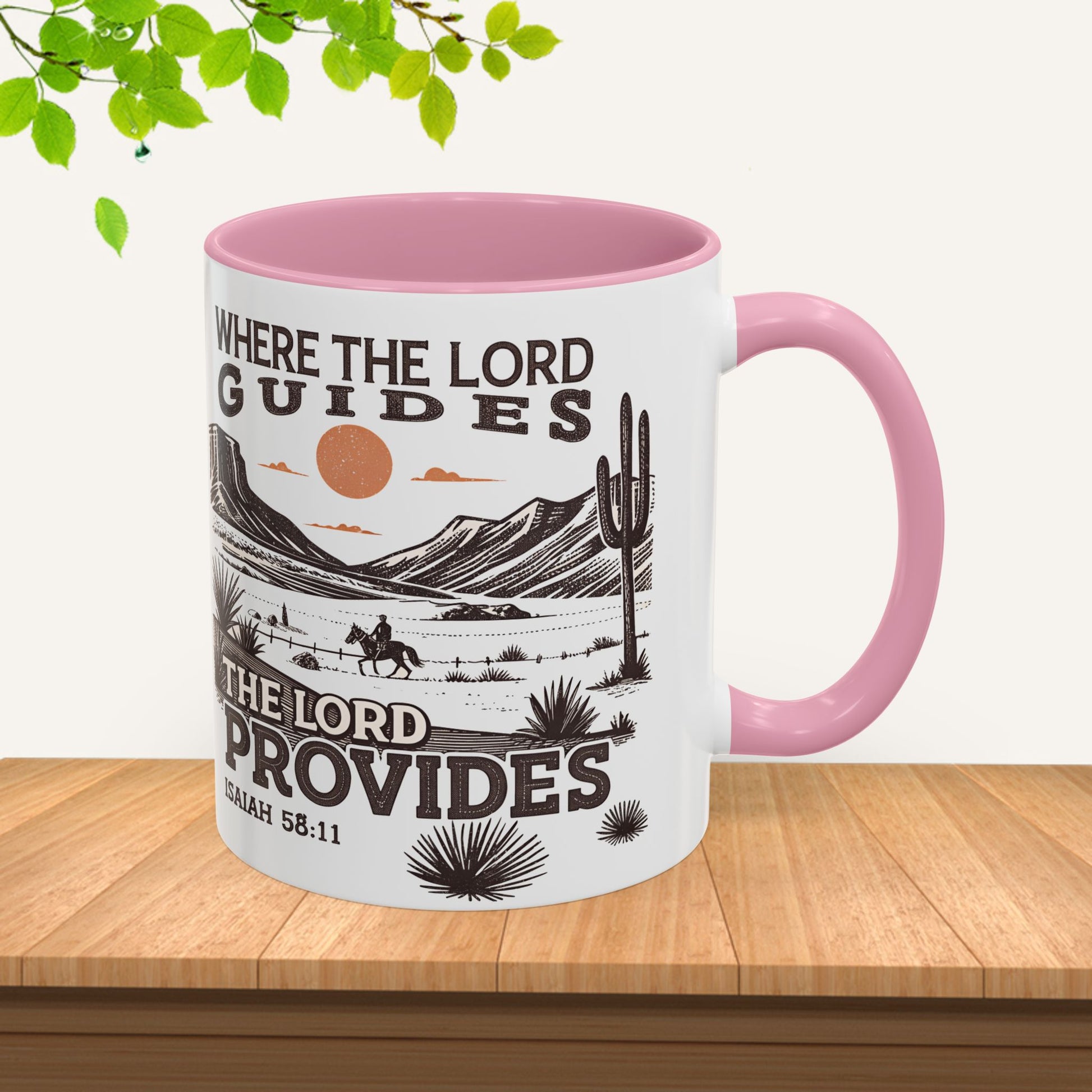 Inspirational Desert Scene Mug - 11oz & 15oz Colorful Coffee Cup for Faith & Encouragement - GULLYDESIGN