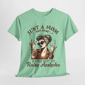 Just a Mom Heavy Cotton Tee - Funny Mom Shirt - GULLYDESIGN