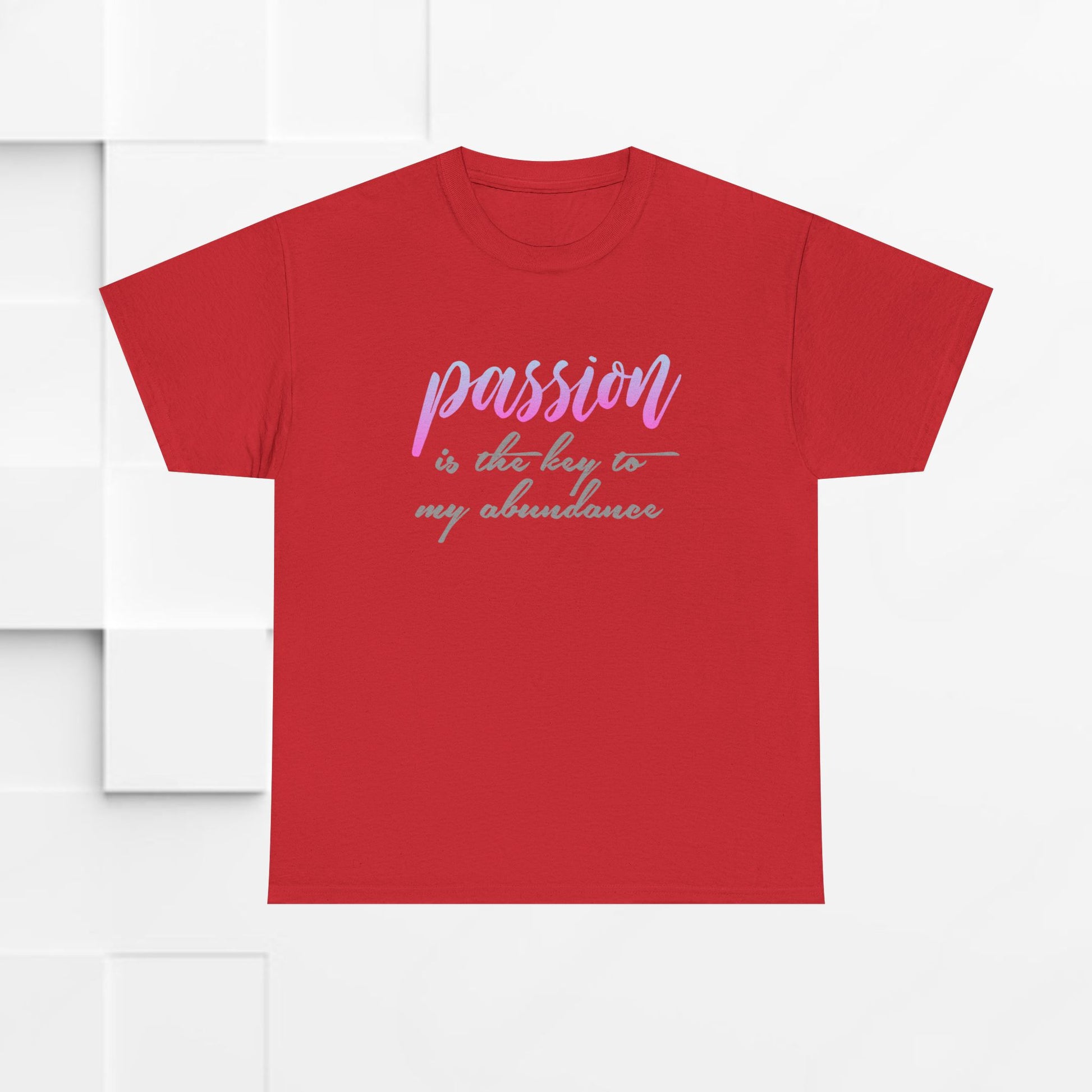 Passion is the Key Unisex Heavy Cotton Tee - Motivational T-Shirt for Inspiration and Abundance - GULLYDESIGN