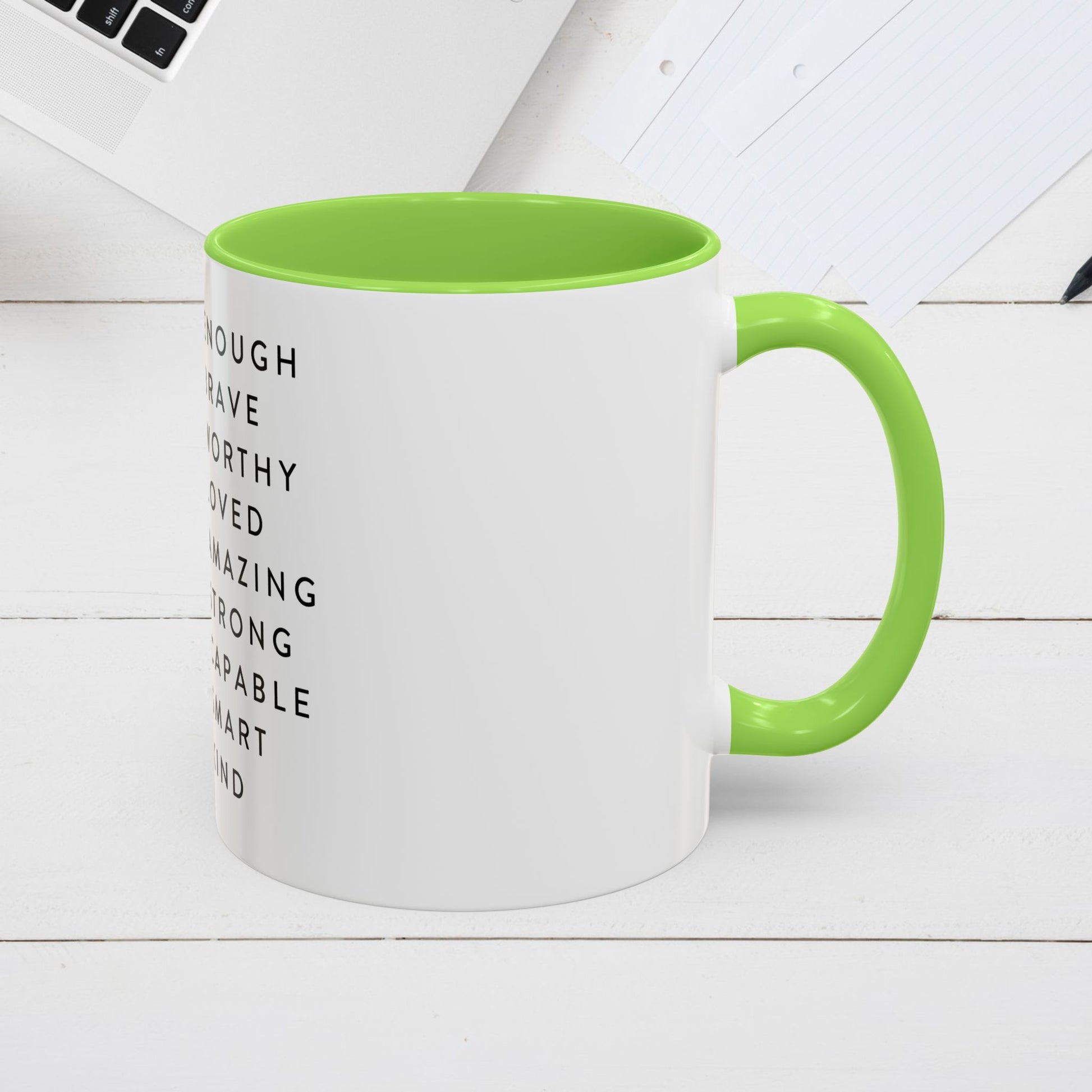 Inspirational Colorful Mug - Empowering Affirmations for Coffee Lovers - GULLYDESIGN