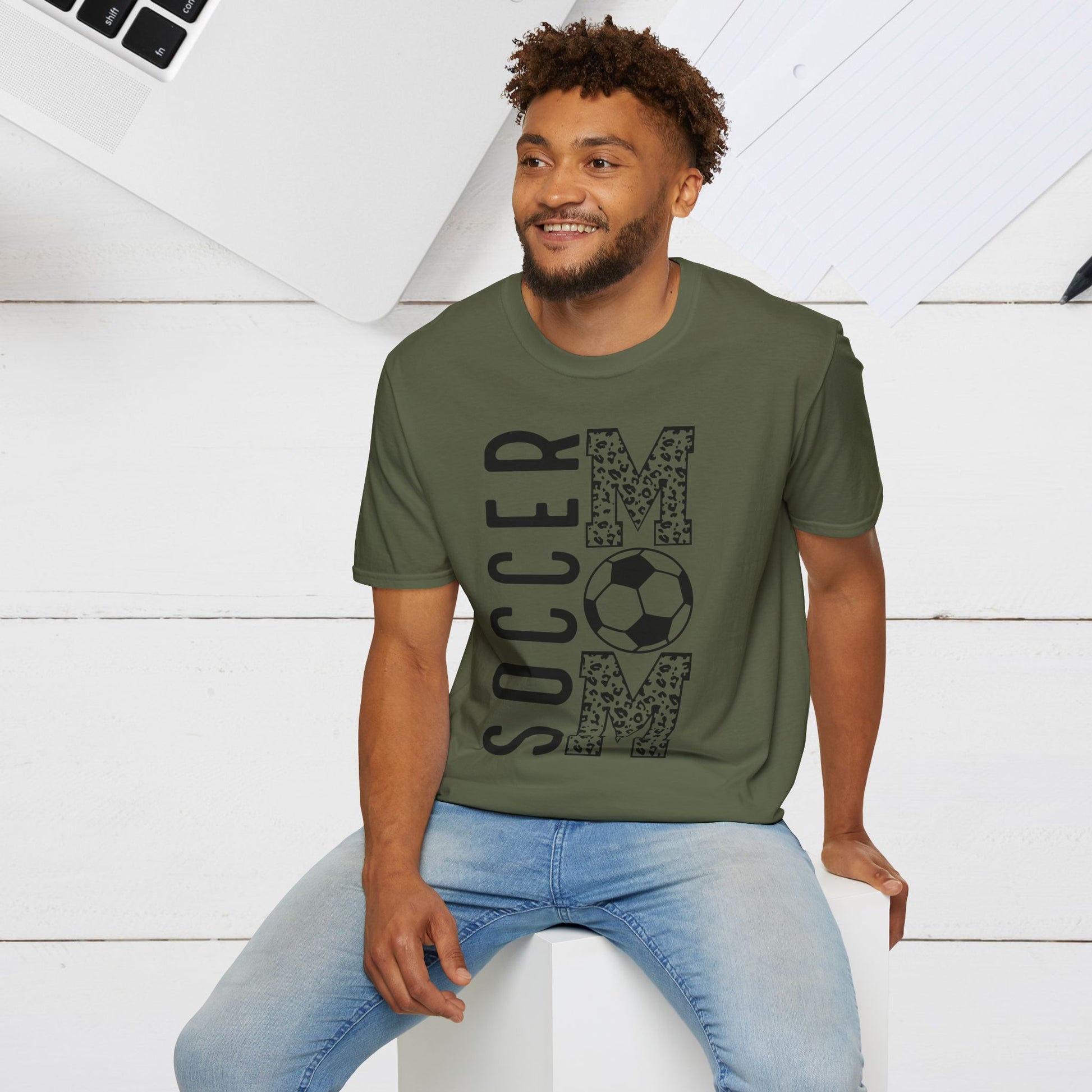 Soccer Mom Unisex Softstyle T-Shirt - Perfect Gift for Sporty Moms - GULLYDESIGN