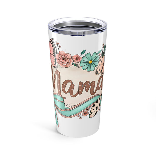 Floral Mama Tumbler 20oz - Inspirational Drinkware for Moms