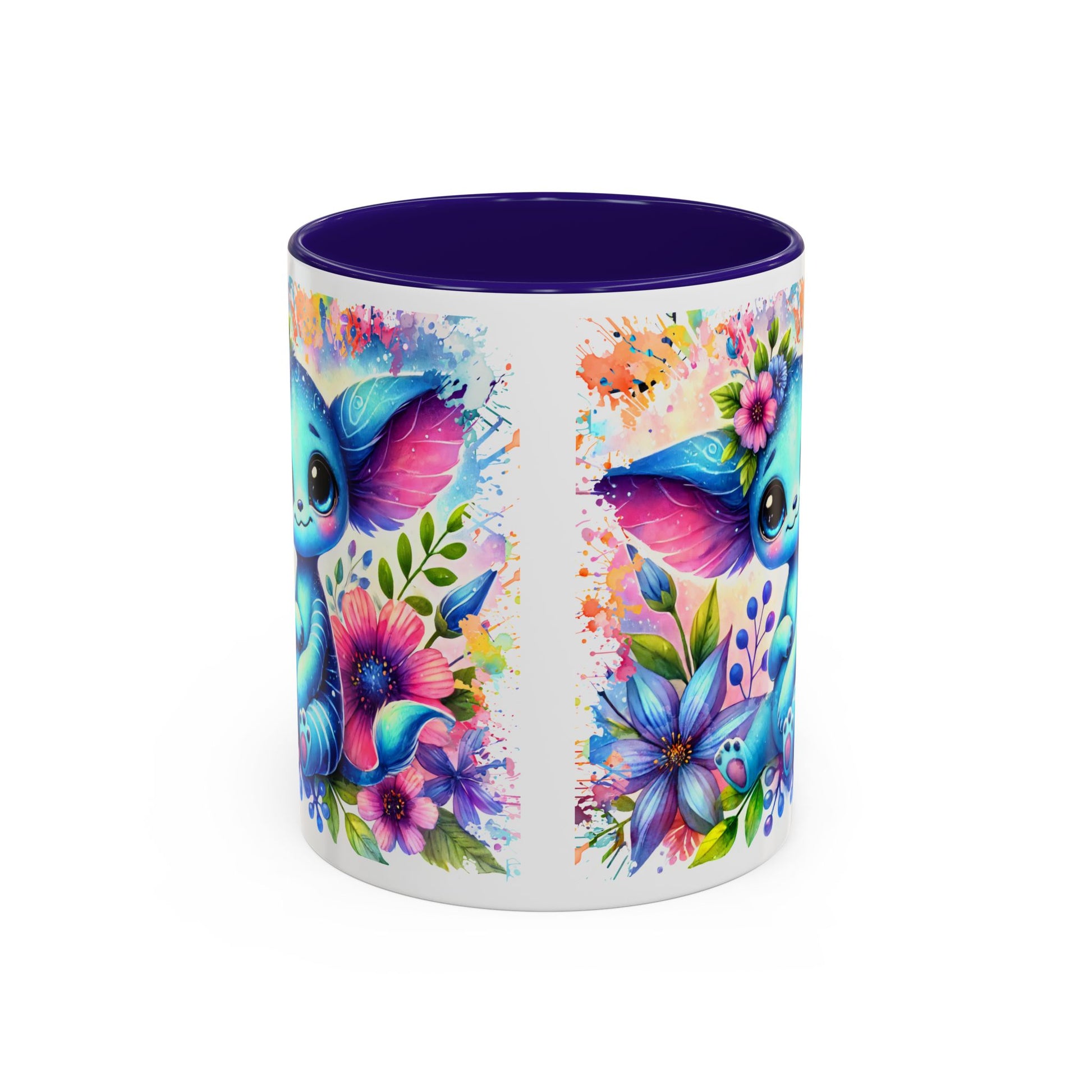 Colorful Floral Character Mug - Cute 11oz/15oz Coffee Mug for Nature Lovers - GULLYDESIGN