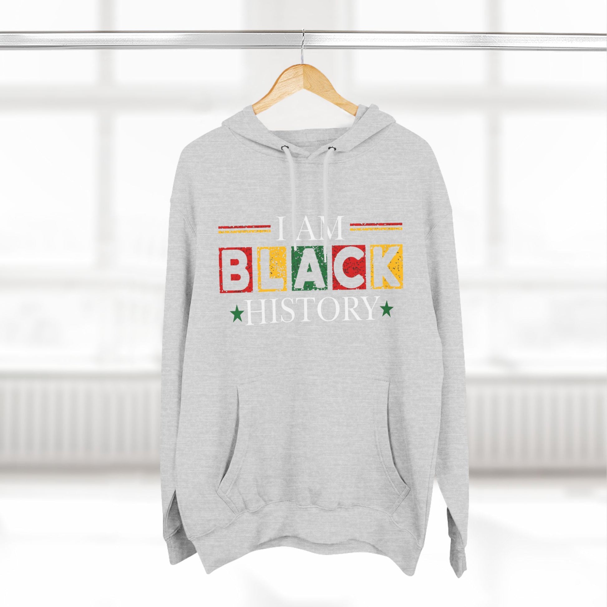 Black History Three-Panel Fleece Hoodie - Celebrate Identity & Culture - GULLYDESIGN