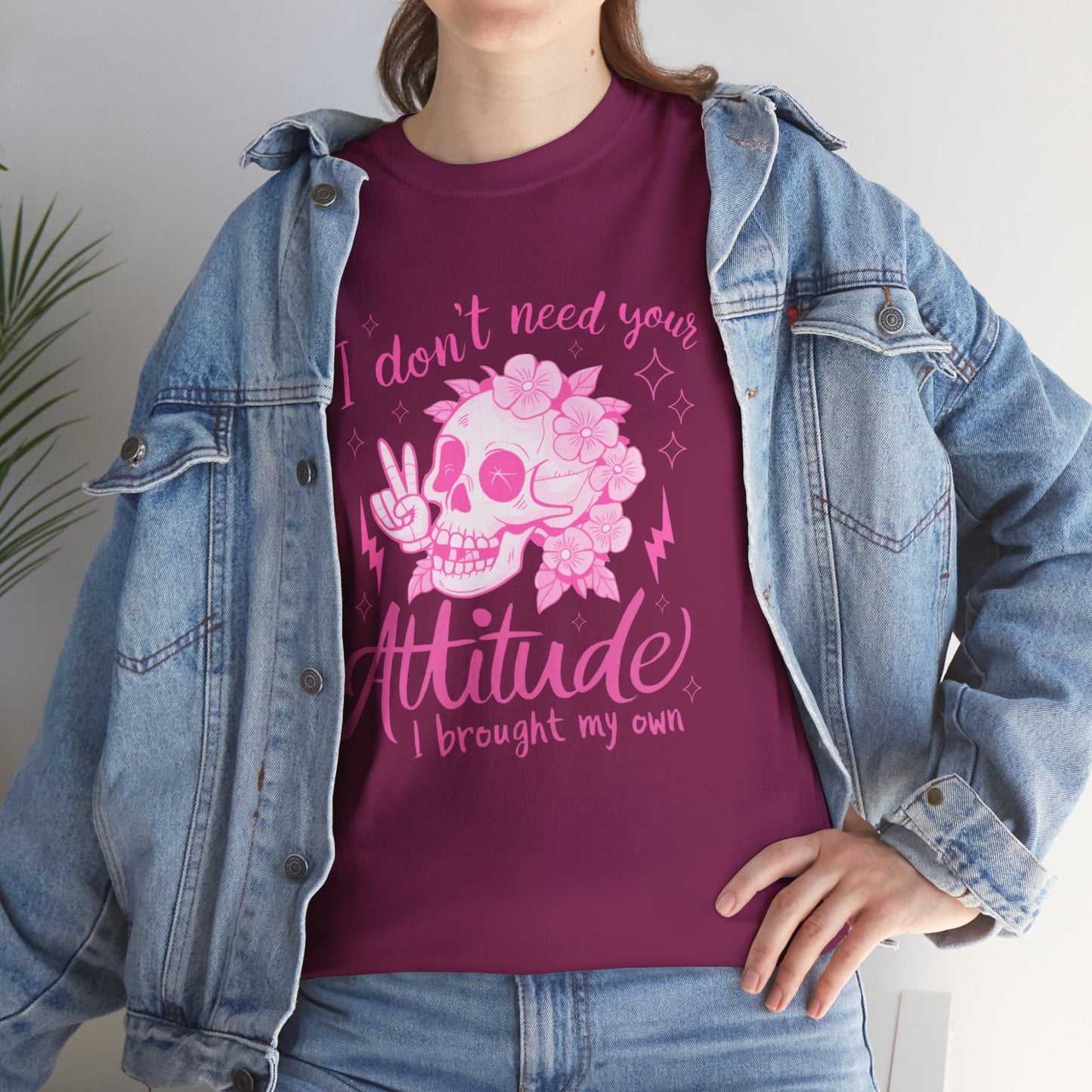 Unisex Heavy Cotton Tee - 'I Don't Need Your Attitude, I Brought My Own'