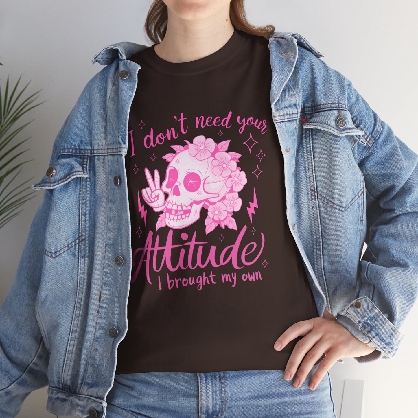 Unisex Heavy Cotton Tee - 'I Don't Need Your Attitude, I Brought My Own'