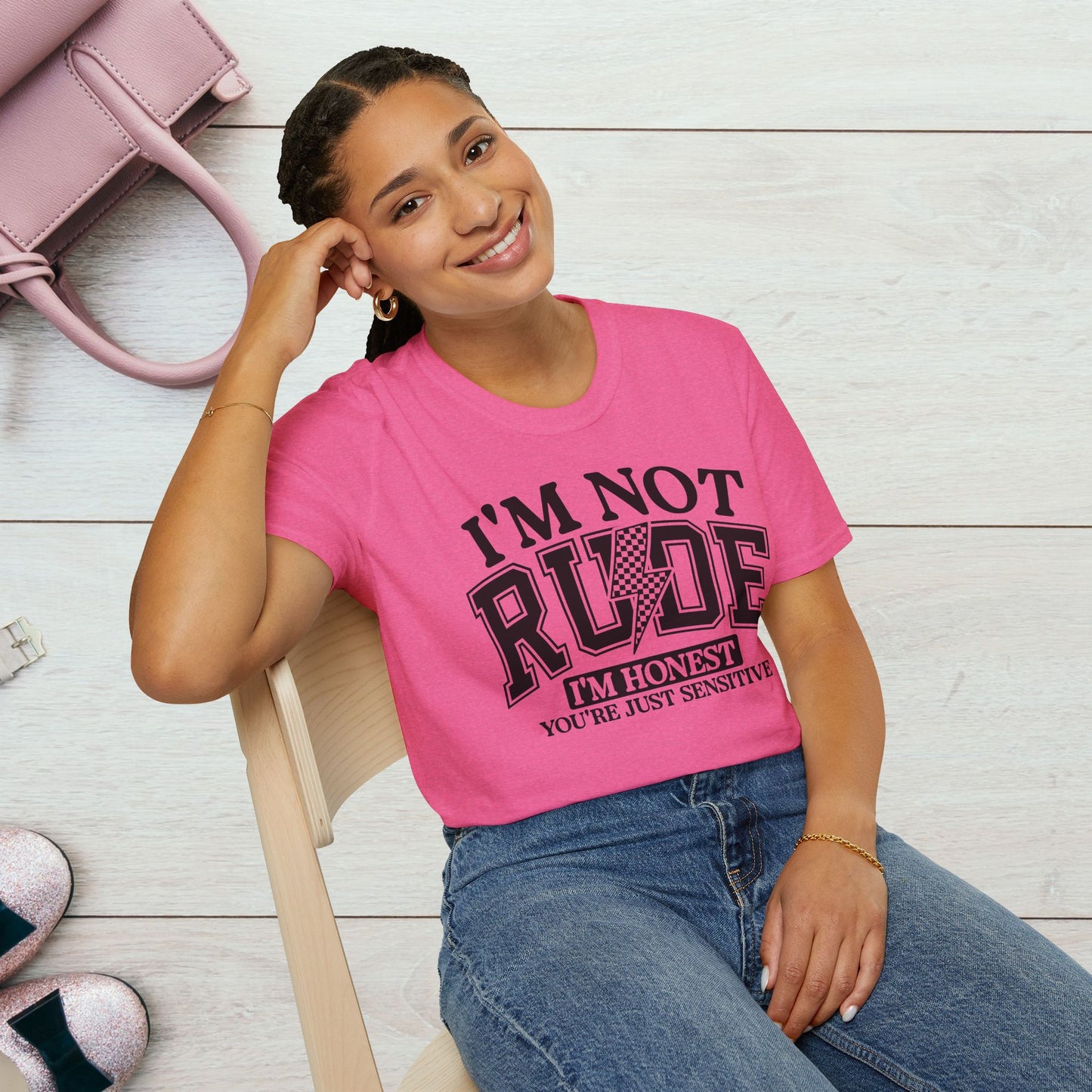 I'm Not Rude Unisex Softstyle T-Shirt – Honest Statement Tee for Fun Encounters