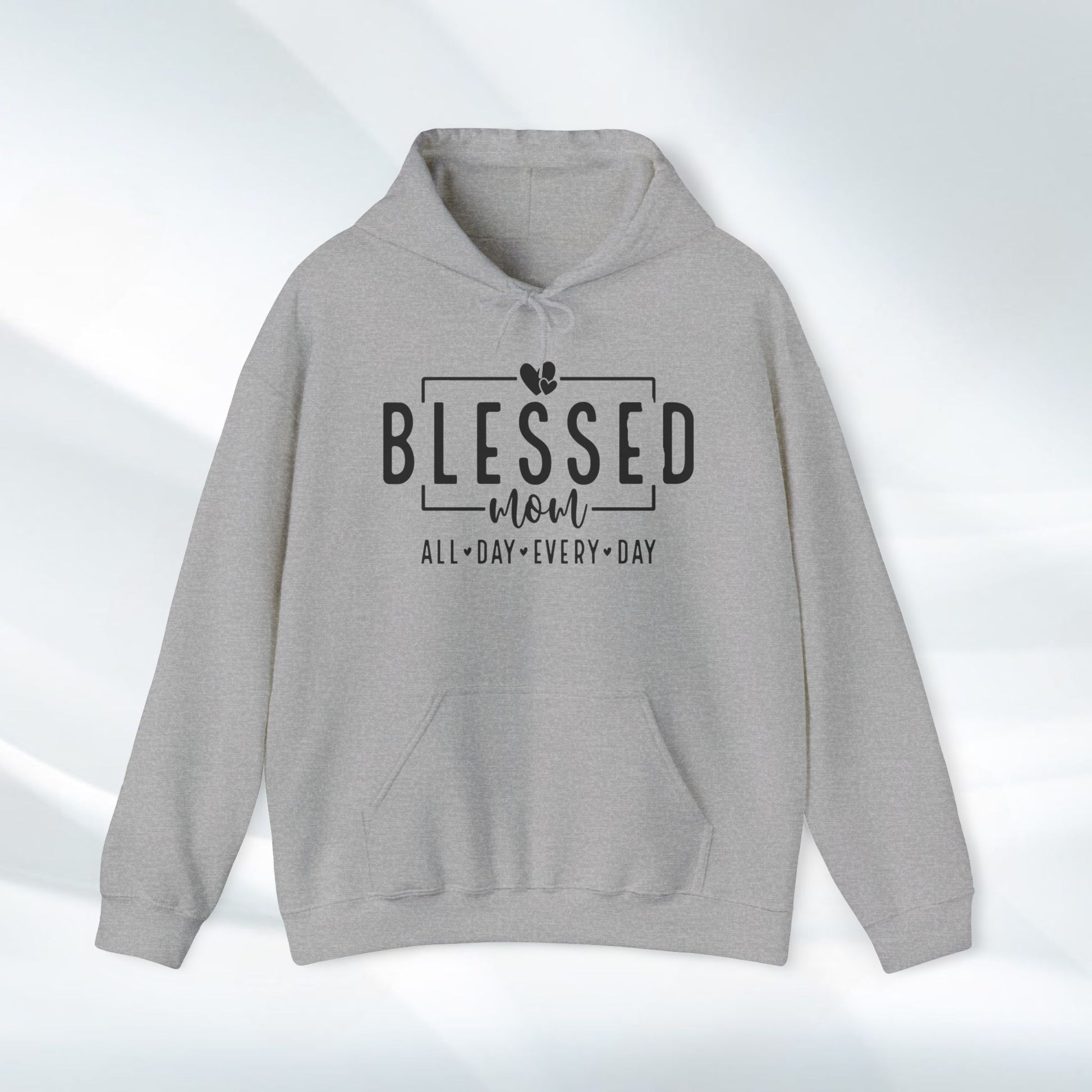 Blessed Mom Unisex Heavy Blend™ Hooded Sweatshirt - All Day Every Day - GULLYDESIGN
