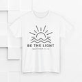 Inspirational Unisex Heavy Cotton Tee - 'Be The Light' Matthew 5:14 - GULLYDESIGN