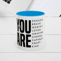 Inspirational Colorful Mug - Empowering Affirmations for Coffee Lovers - GULLYDESIGN