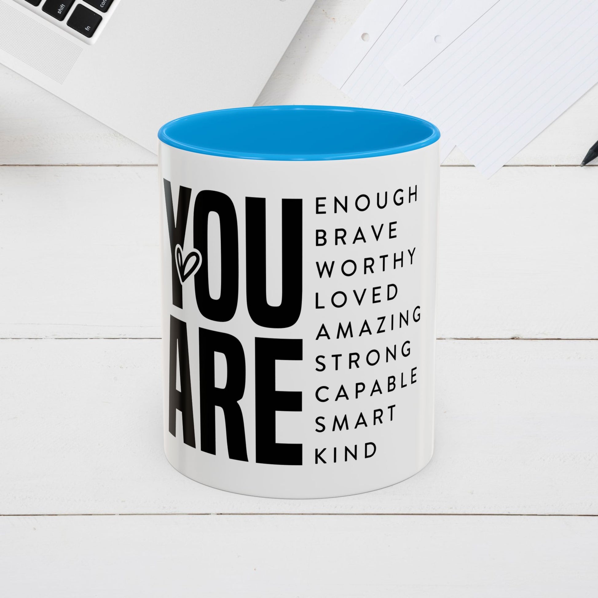 Inspirational Colorful Mug - Empowering Affirmations for Coffee Lovers - GULLYDESIGN
