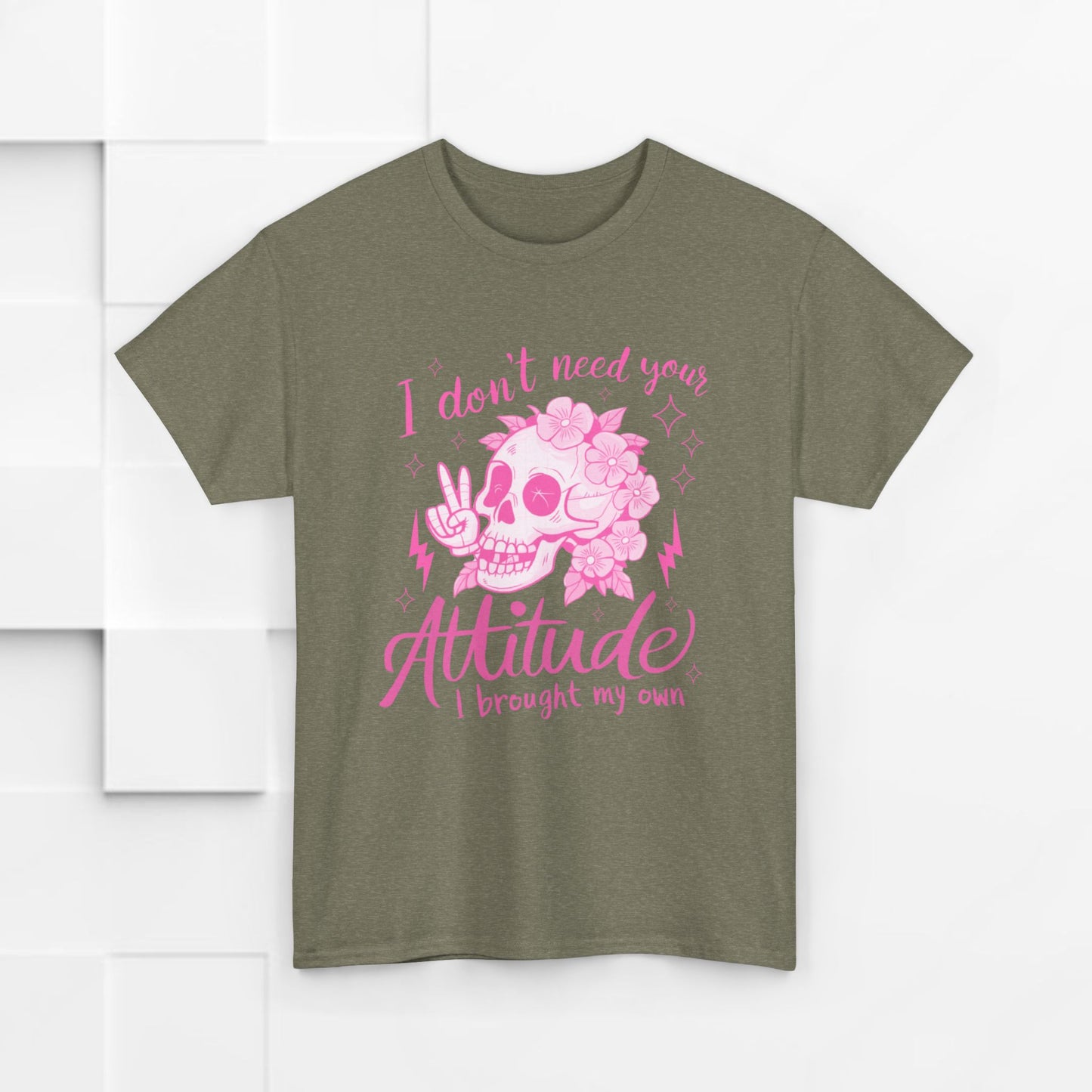 Unisex Heavy Cotton Tee - 'I Don't Need Your Attitude, I Brought My Own'