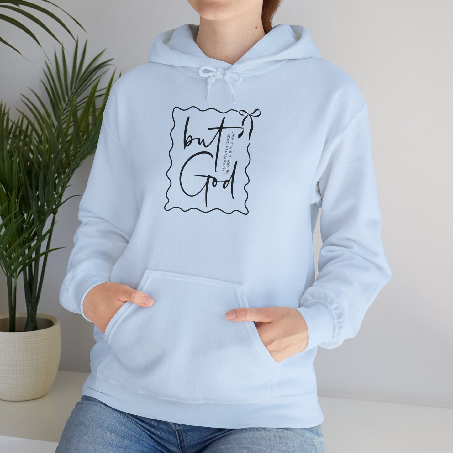 Inspirational Unisex Heavy Blend Hoodie - "but God" Design
